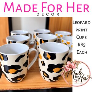 Leopard print cups