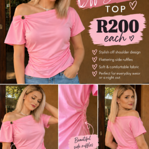 Pink off shoulder top