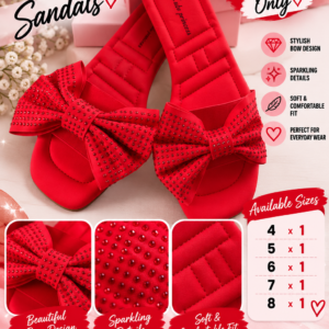Red bow sandals