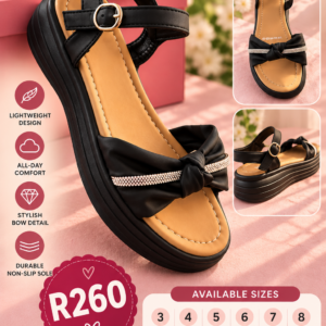 Strap Sandal Black / Crystal